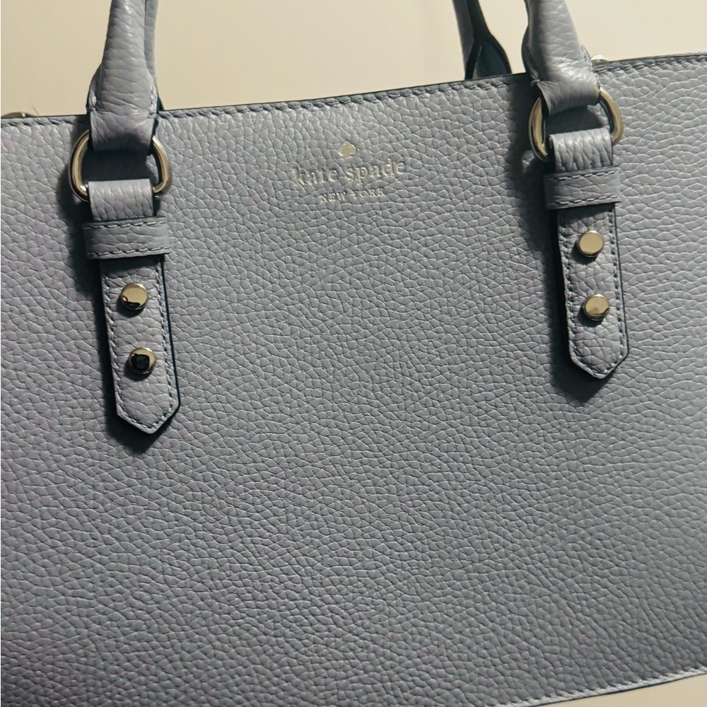 Kate Spade Gray Leather Tote Bag